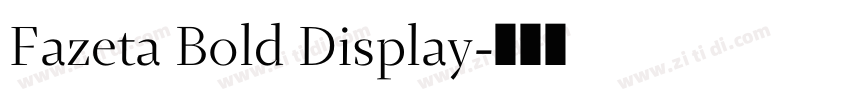 Fazeta Bold Display字体转换
